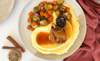 Bozicne krace s pirejem in peceno zelenjavo2